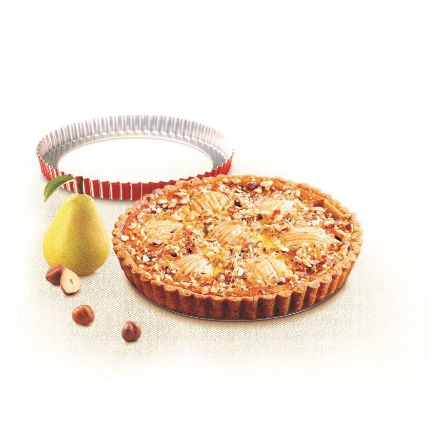 Tefal - Kalup za pitu s odvojivim dnom DELIBAKE 28 cm crvena