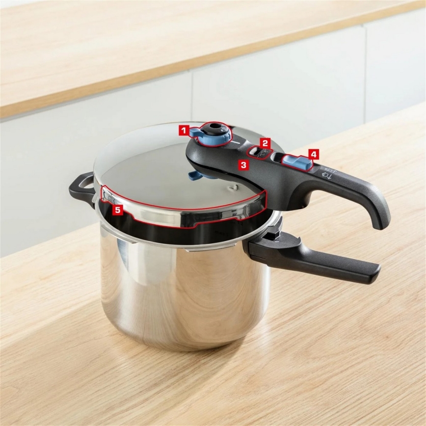 Tefal - Ekspres lonac 4 l SECURE TRENDY nehrđajući