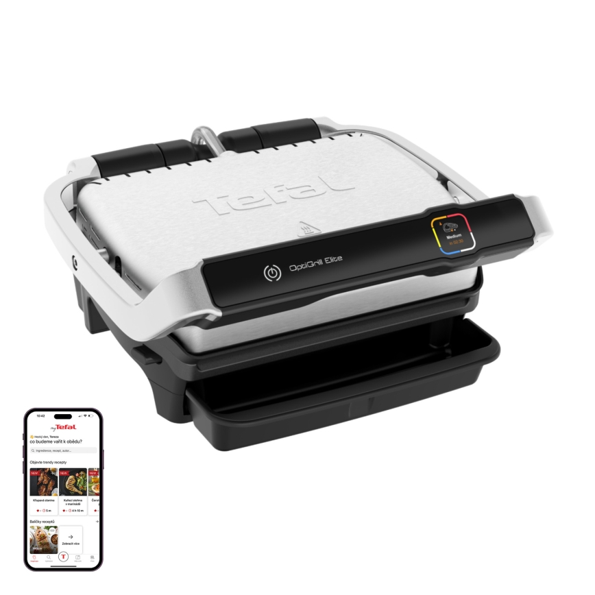 Tefal - Električni roštilj OPTIGRILL ELITE 2000W/230V