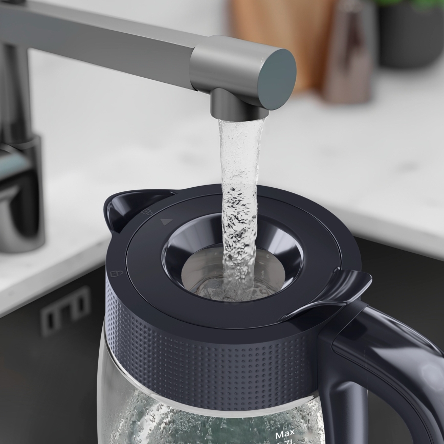 Tefal - Električno kuhalo za vodu MORNING GLASS 1,7 l 2000W/230V