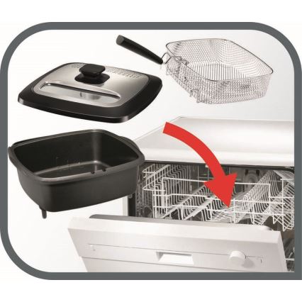 Tefal - Friteza 2 l VERSALION DE LUXE 7u1 1600W/230V crna