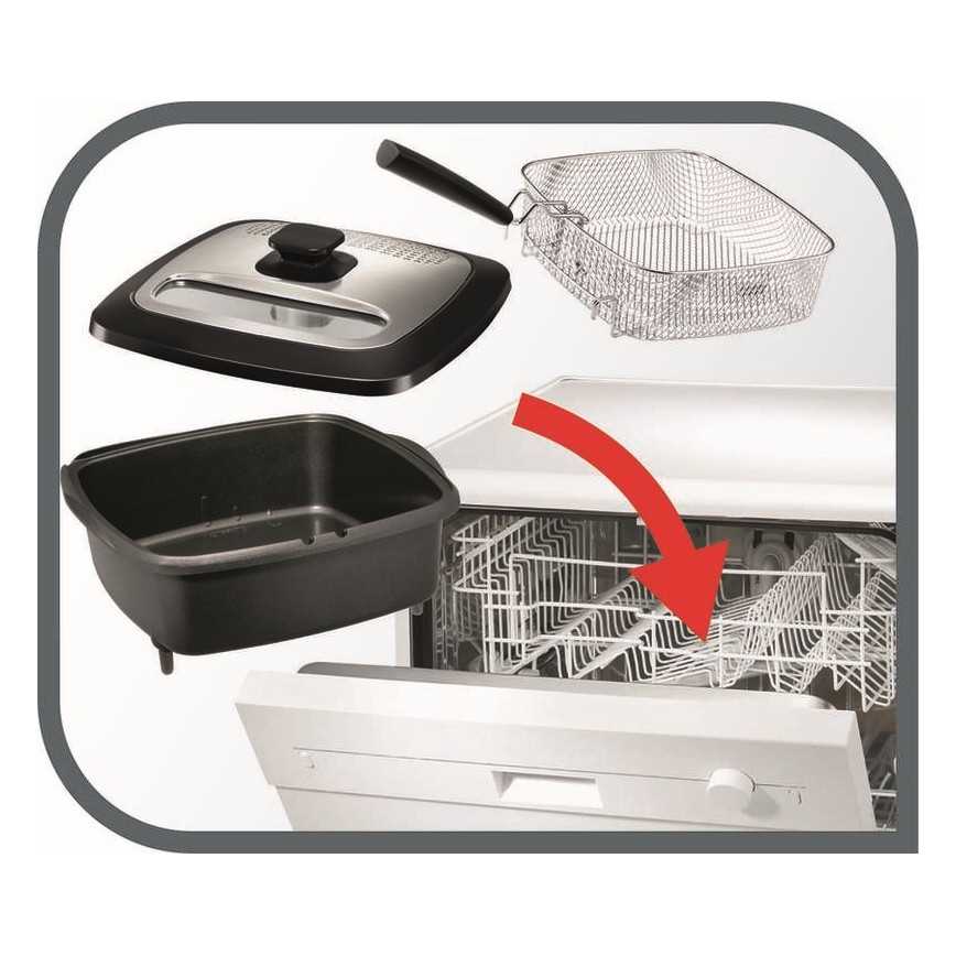 Tefal - Friteza 2 l VERSALION DE LUXE 7u1 1600W/230V crna