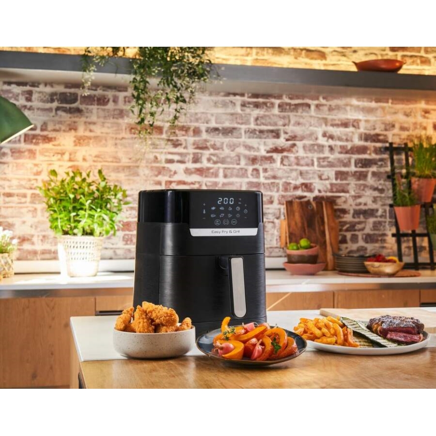 Tefal - Friteza na vrući zrak 4,2 l EASY FRY&GRILL 2u1 1550W/230V crna