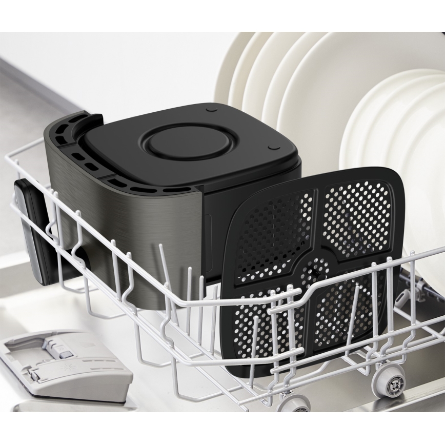 Tefal - Friteza na vrući zrak 5 l EASY FRY SILENCE COAL 1400-1670W/230V