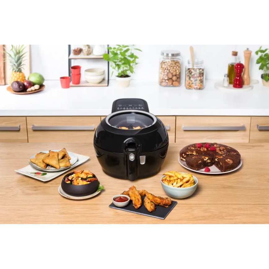 Tefal - Friteza na vrući zrak ACTIFRY GENIUS DUAL MOTION 1,2l 1350W/230V crna