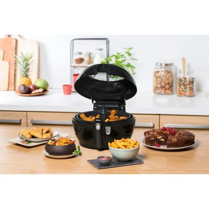 Tefal - Friteza na vrući zrak ACTIFRY GENIUS DUAL MOTION 1,2l 1350W/230V crna