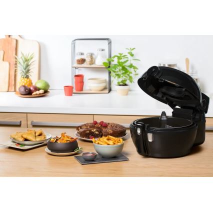 Tefal - Friteza na vrući zrak ACTIFRY GENIUS DUAL MOTION 1,2l 1350W/230V crna