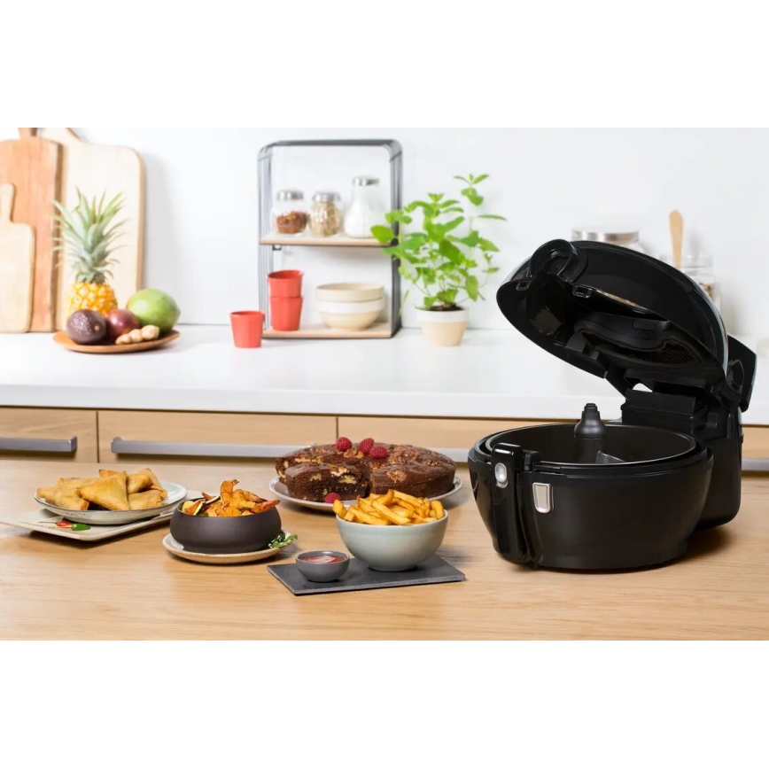 Tefal - Friteza na vrući zrak ACTIFRY GENIUS DUAL MOTION 1,2l 1350W/230V crna