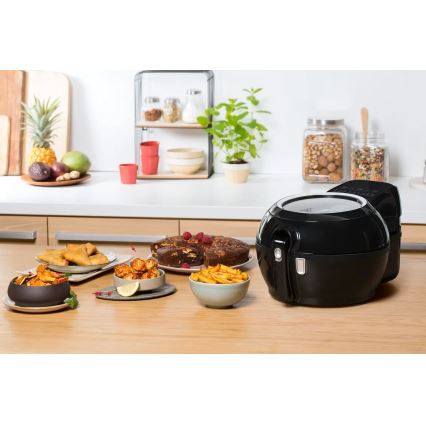 Tefal - Friteza na vrući zrak ACTIFRY GENIUS DUAL MOTION 1,2l 1350W/230V crna