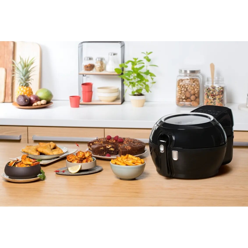 Tefal - Friteza na vrući zrak ACTIFRY GENIUS DUAL MOTION 1,2l 1350W/230V crna