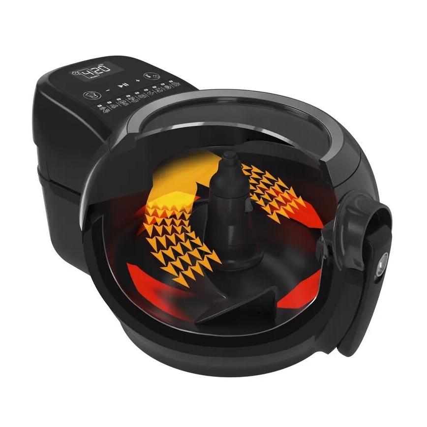 Tefal - Friteza na vrući zrak ACTIFRY GENIUS DUAL MOTION 1,2l 1350W/230V crna
