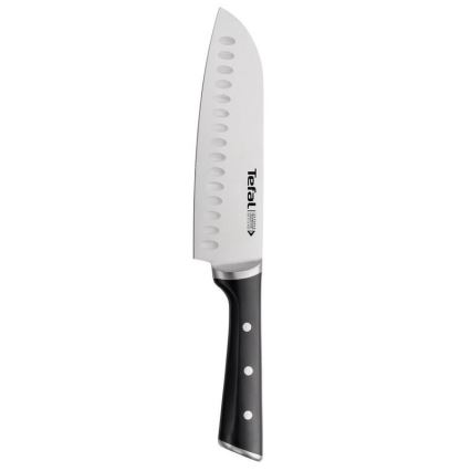 Tefal - Santoku nož od nehrđajućeg čelika ICE FORCE 18 cm sjajni krom/crna