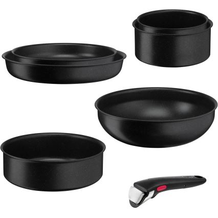 Tefal - Set posuđa 7 komada INGENIO BLACK STONE