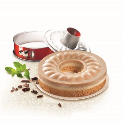 Tefal - Kalup s odvojivim rubom Savarin DELIBAKE 27 cm crvena