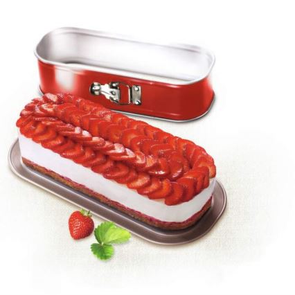 Tefal - Kalup za biskupski kolač s odvojivim rubom DELIBAKE 30x11 cm crvena