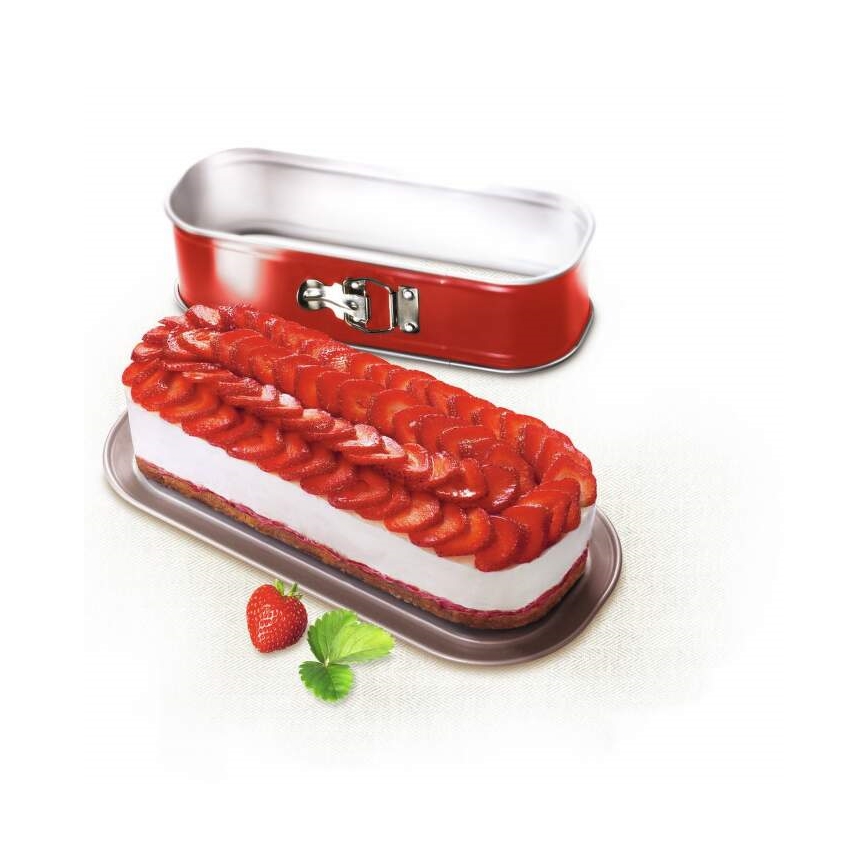 Tefal - Kalup za biskupski kolač s odvojivim rubom DELIBAKE 30x11 cm crvena