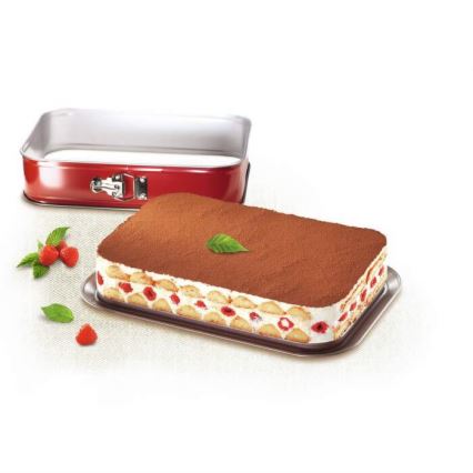 Tefal - Kalup za kolače s odvojivim rubom DELIBAKE 36x24 cm crvena