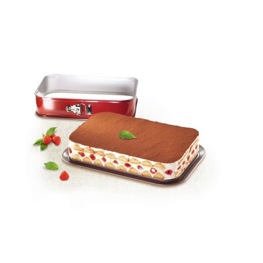 Tefal - Kalup za kolače s odvojivim rubom DELIBAKE 36x24 cm crvena