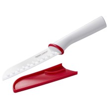 Tefal - Keramički nož santoku INGENIO 13 cm bijela/crvena