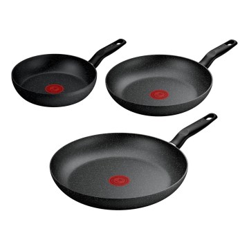Tefal - Komplet od 3 tava DARK ESSENTIAL