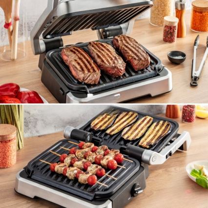 Tefal - Kontaktni gril OPTIGRILL 2u1 2100W/230V nehrđajući čelik