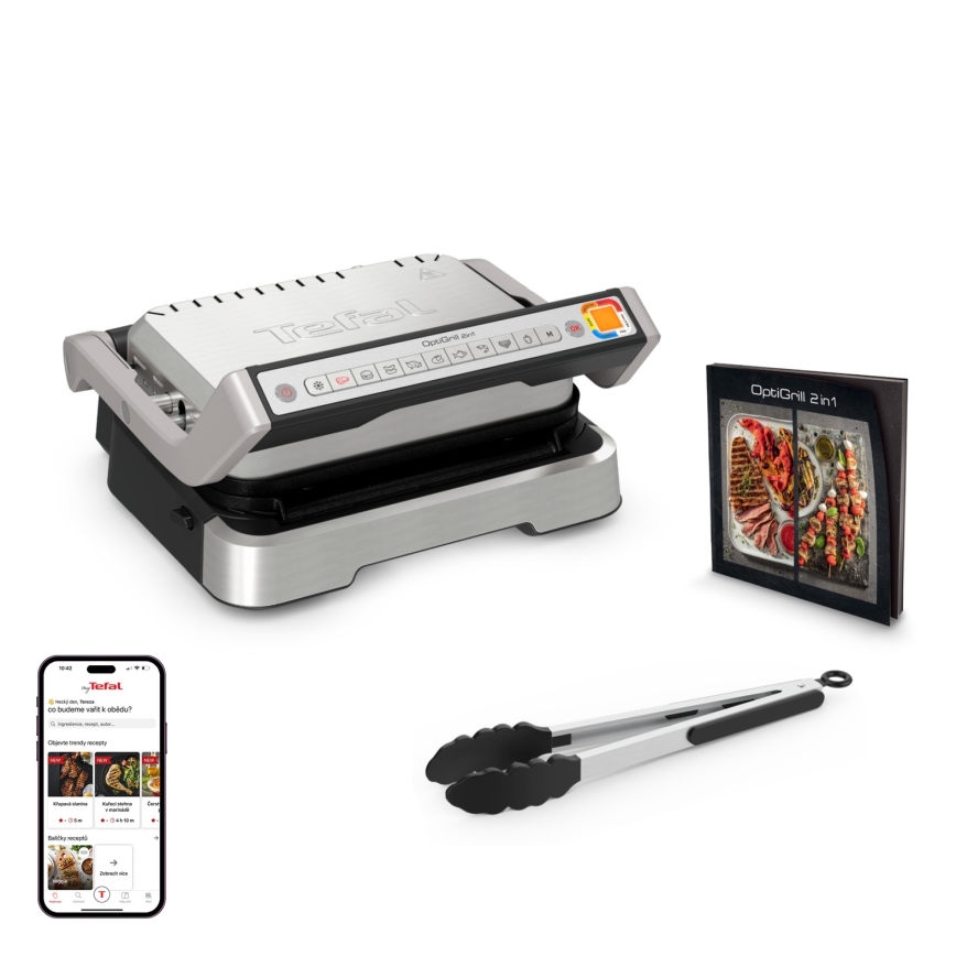 Tefal - Kontaktni gril OPTIGRILL 4u1 2100W/230V nehrđajući čelik