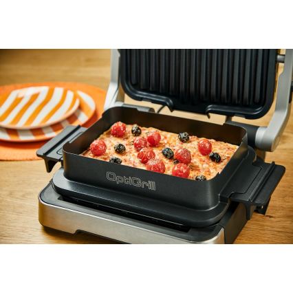 Tefal - Kontaktni roštilj OPTIGRILL 2100W/230V matirani krom