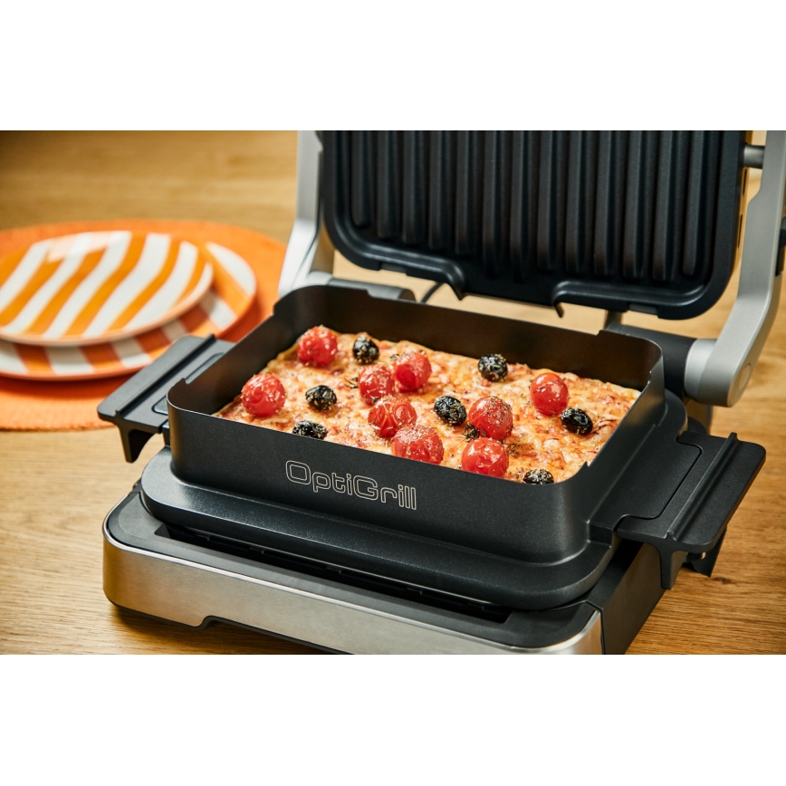 Tefal - Kontaktni roštilj OPTIGRILL 2100W/230V matirani krom