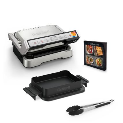Tefal - Kontaktni roštilj OPTIGRILL 2100W/230V matirani krom