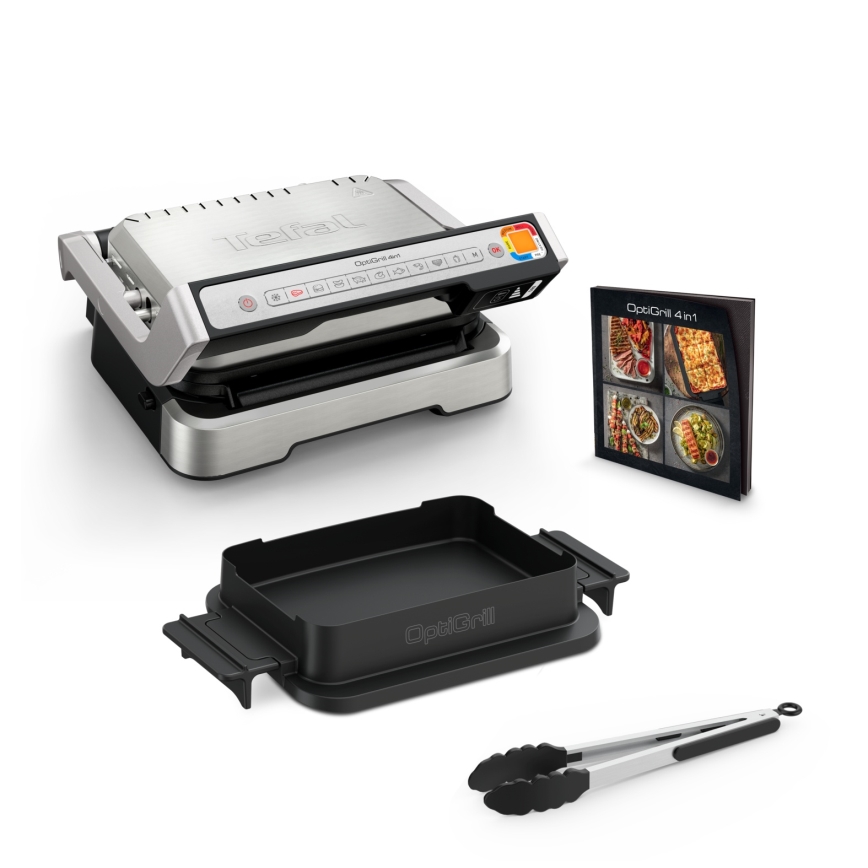 Tefal - Kontaktni roštilj OPTIGRILL 2100W/230V matirani krom