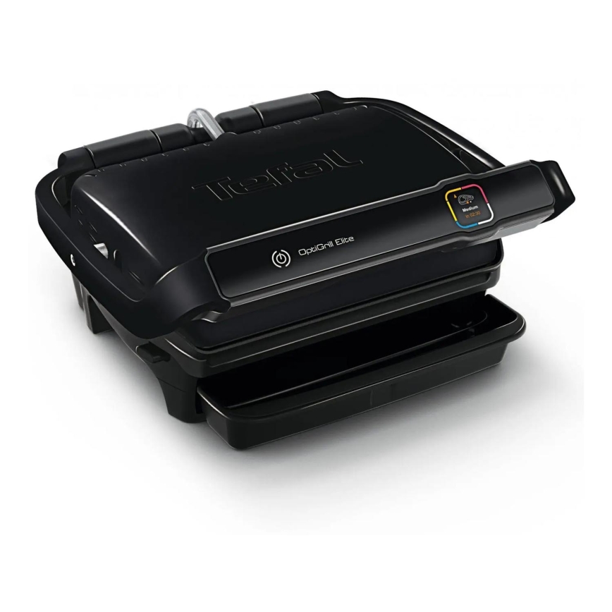 Tefal - Kontaktni roštilj OPTIGRILL ELITE 2000W/230V crna