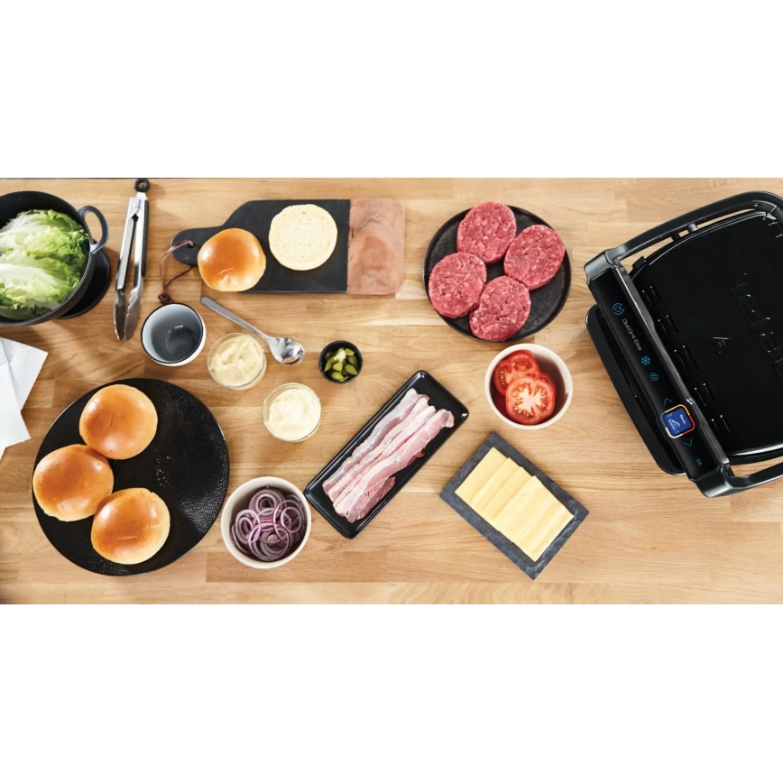 Tefal - Kontaktni roštilj OPTIGRILL ELITE 2000W/230V crna