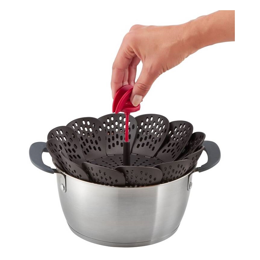 Tefal - Košarica za kuhanje na pari INGENIO crna/crvena