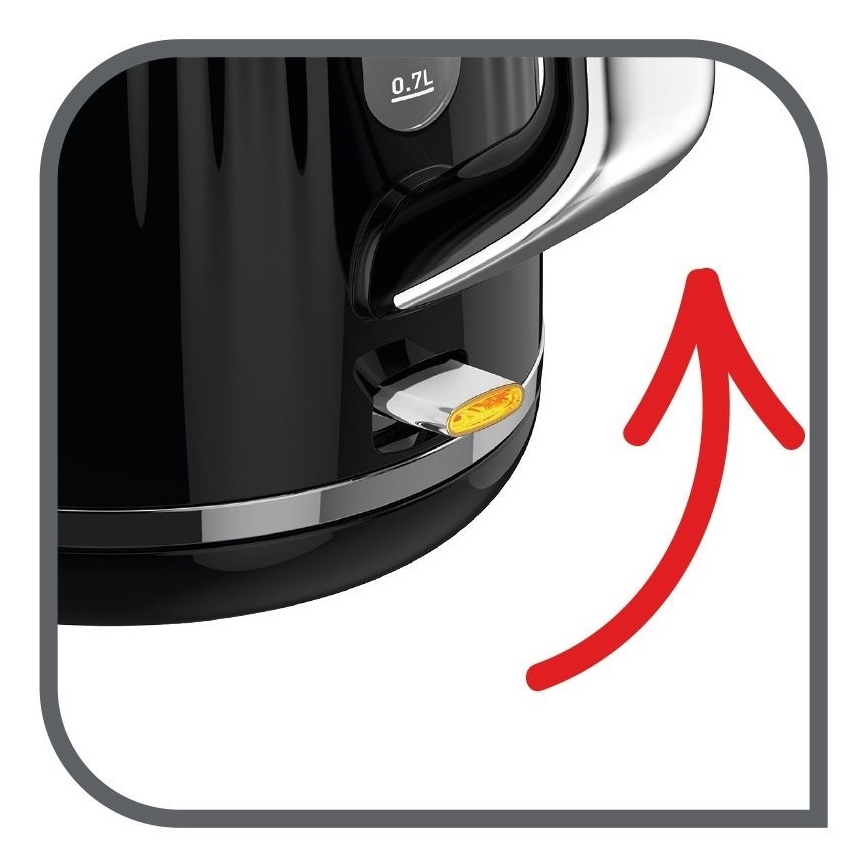 Tefal - Kuhalo za vodu LOFT 1,7 l 2400W/230V crna