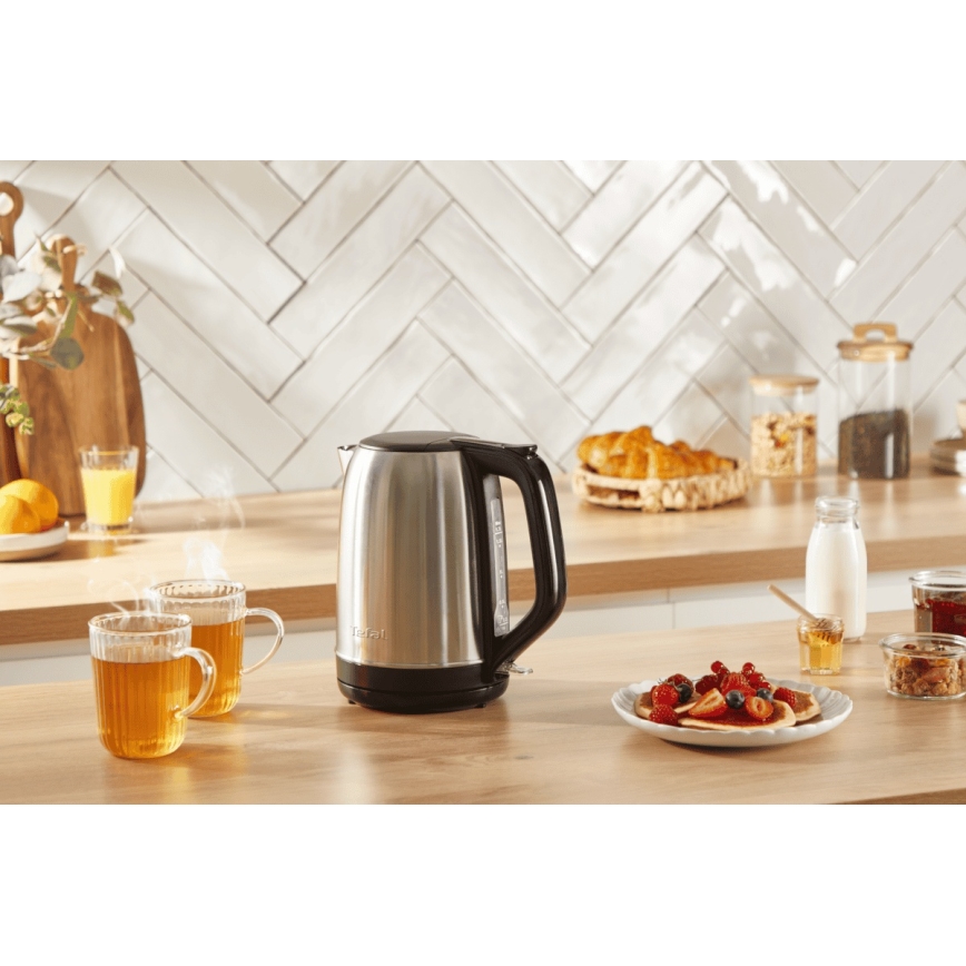 Tefal - Kuhalo za vodu SUBITO 1,7l 2400W/230V nehrđajući/crna