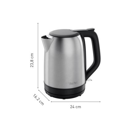 Tefal - Kuhalo za vodu SUBITO 1,7l 2400W/230V nehrđajući/crna