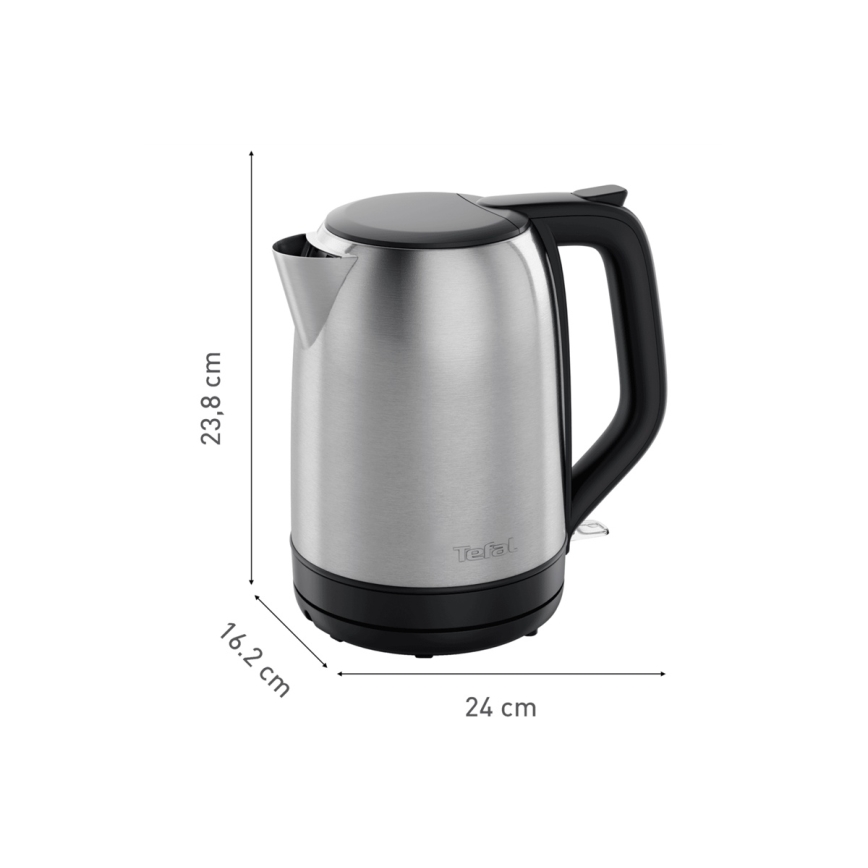 Tefal - Kuhalo za vodu SUBITO 1,7l 2400W/230V nehrđajući/crna