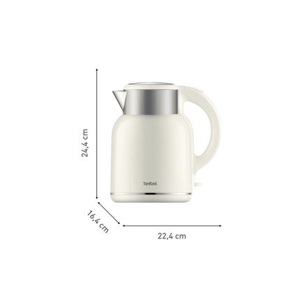 Tefal - Kuhalo za vodu THERMO PROTECT XL 1,9l 1650W/230V nehrđajući/bijela
