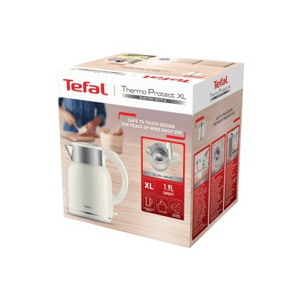 Tefal - Kuhalo za vodu THERMO PROTECT XL 1,9l 1650W/230V nehrđajući/bijela