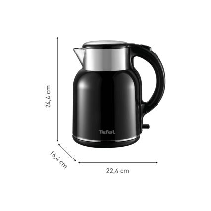 Tefal - Kuhalo za vodu THERMO PROTECT XL 1,9l 1650W/230V nehrđajući/crna
