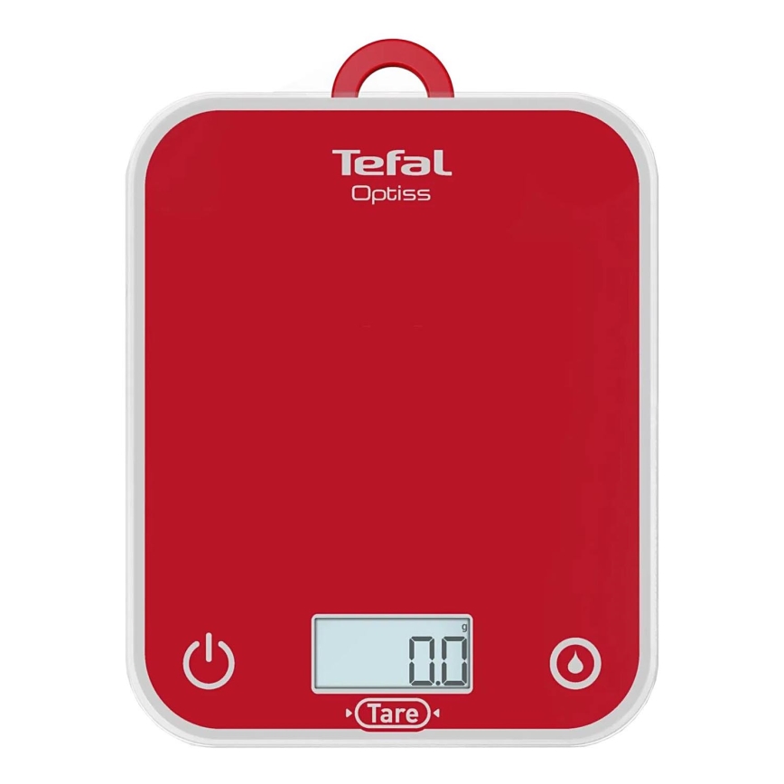 Tefal - Kuhinjska vaga OPTISS 2xAAA crvena