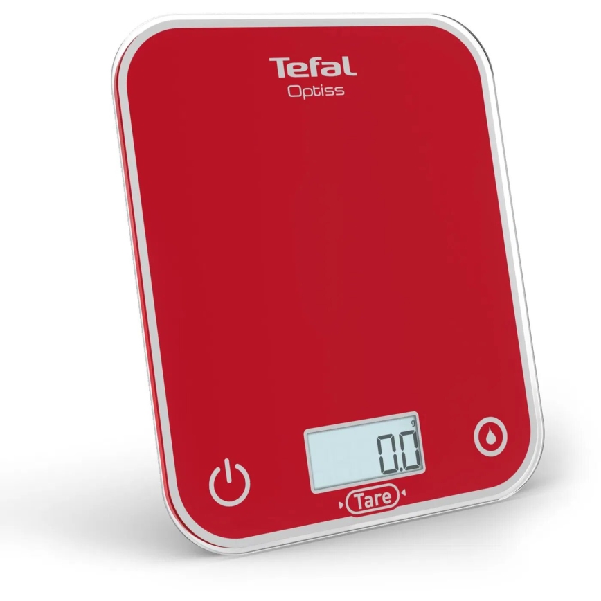 Tefal - Kuhinjska vaga OPTISS 2xAAA crvena