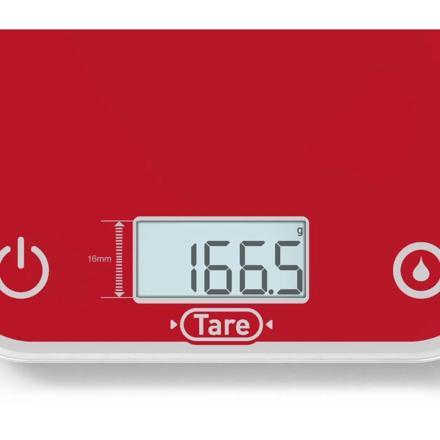 Tefal - Kuhinjska vaga OPTISS 2xAAA crvena