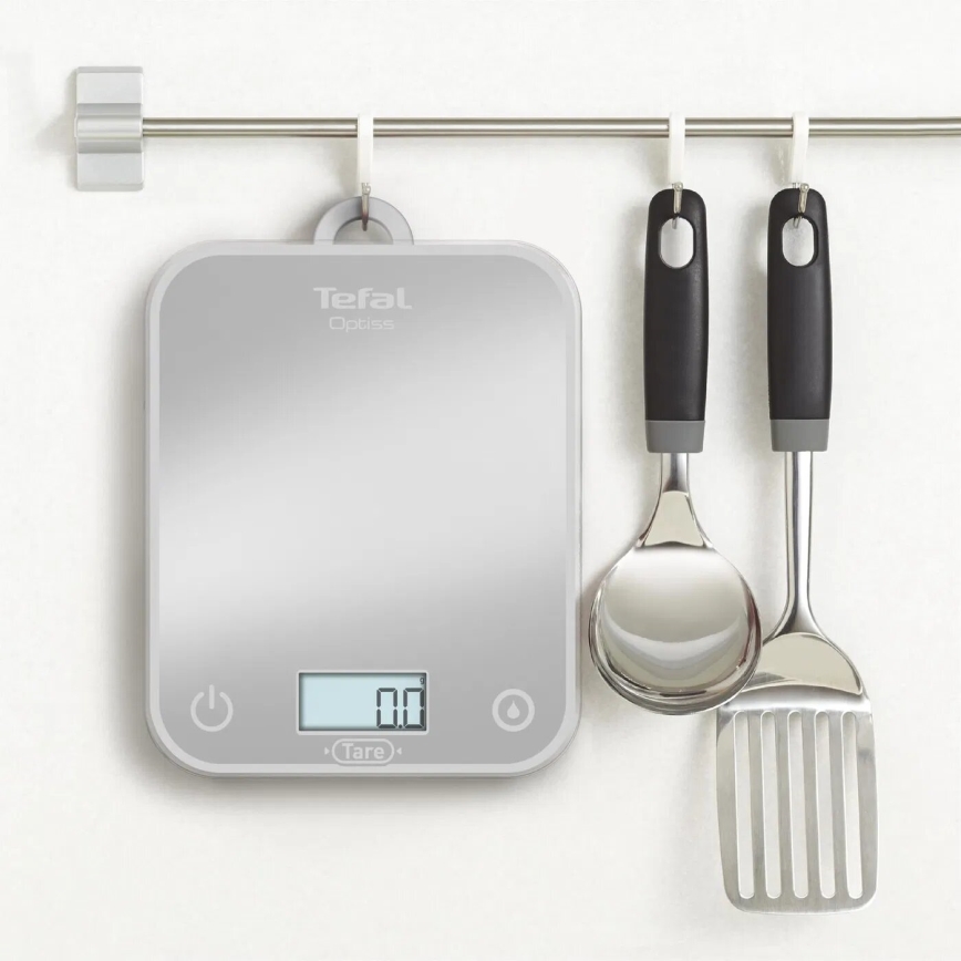 Tefal - Kuhinjska vaga OPTISS 2xAAA siva