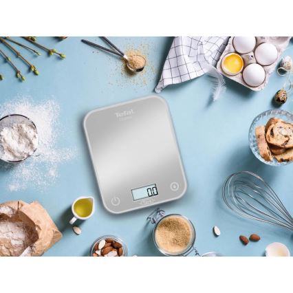 Tefal - Kuhinjska vaga OPTISS 2xAAA siva