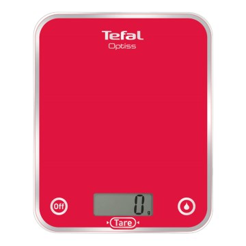 Tefal - Kuhinjska vaga RASPBERRY 2xAAA crvena