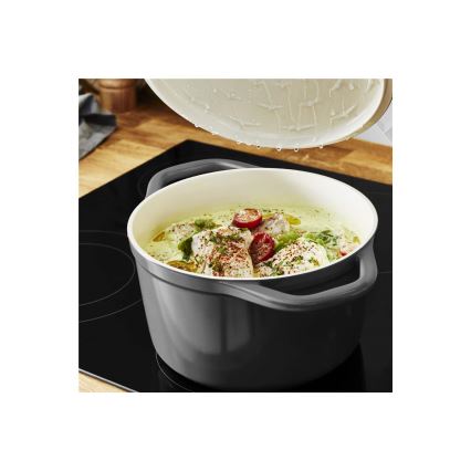 Tefal - Lonac s poklopcem AIR 20 cm antracit