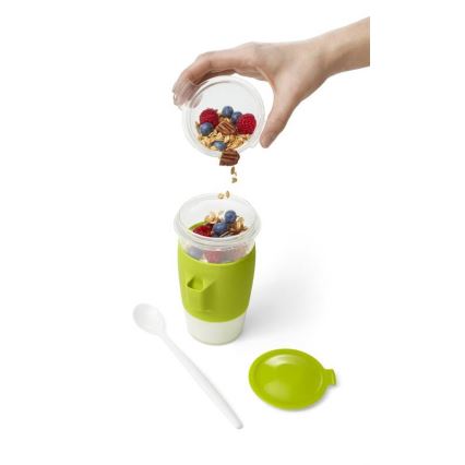 Tefal - Posuda za jogurt s žličicom 0,45 l MASTER SEAL TO GO zelena