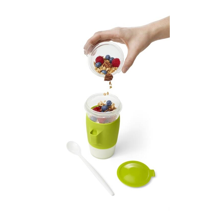 Tefal - Posuda za jogurt s žličicom 0,45 l MASTER SEAL TO GO zelena