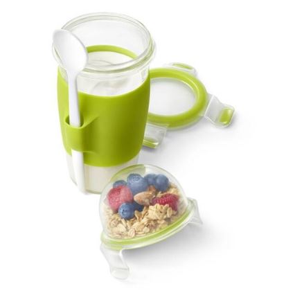 Tefal - Posuda za jogurt s žličicom 0,45 l MASTER SEAL TO GO zelena